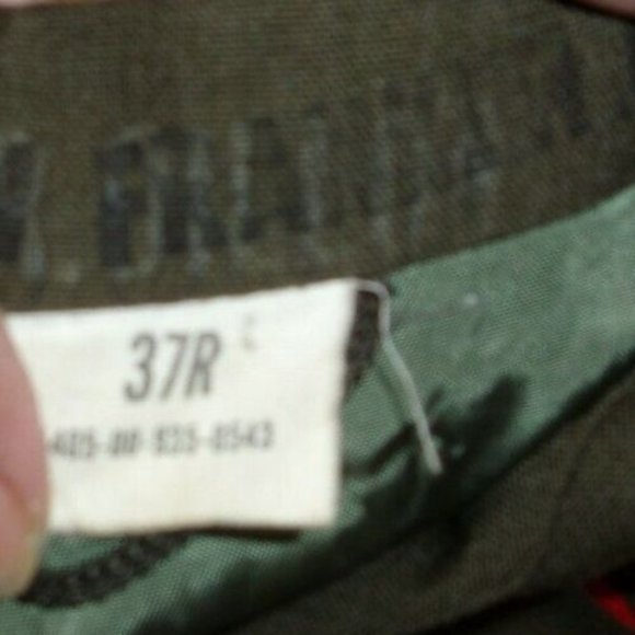 VIETNAM ERA USMC MARINE CORP SERVICE ALPHA COAT GREEN UNIFORM JACKET 37R LD 307 - Picture 8 of 9